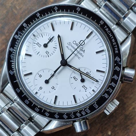 omega white speedmaster price|Omega Speedmaster reduced white dial.